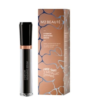 M2 BEAUTÉ Eyebrow Renewing Serum Free Gift - 2 Metallic Straws Augenbrauenserum 4 ml