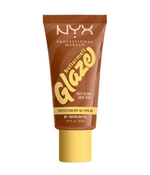 NYX Professional Makeup Buttermelt Glaze Soft Glow Skin Tint SPF 30 Flüssige Foundation 30 ml Braun