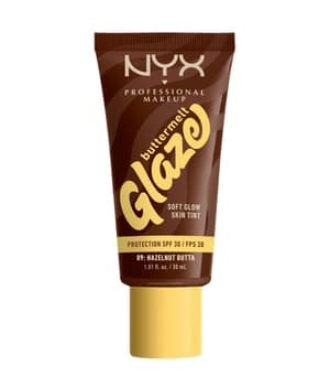 NYX Professional Makeup Buttermelt Glaze Soft Glow Skin Tint SPF 30 Flüssige Foundation 30 ml Dunkelrot