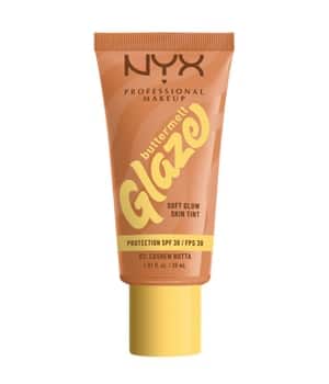 NYX Professional Makeup Buttermelt Glaze Soft Glow Skin Tint SPF 30 Flüssige Foundation 30 ml Hellbraun
