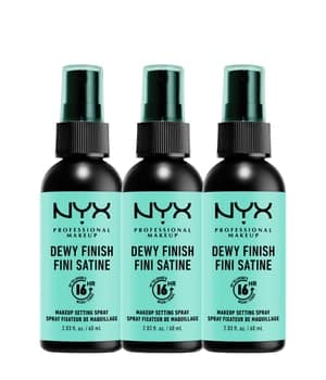 NYX Professional Makeup Make Up Setting Spray Dewy Finish 3er Set Fixing Spray 180 ml Weiß