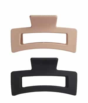 REVOLUTION Rectangle Matte Clip Nude/Black Haarspangen 2 Stk