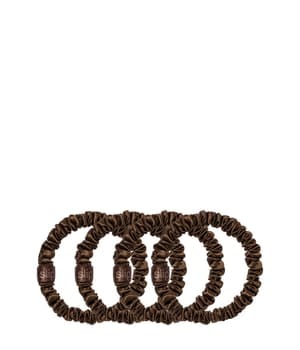 Slip Pure Silk Back To Basics Skinny Scrunchies Dark Brown Haargummi 4 Stk