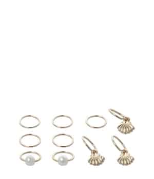 Solida Haarpiercings mit Perlen & Muscheln Haarschmuck 10 Stk